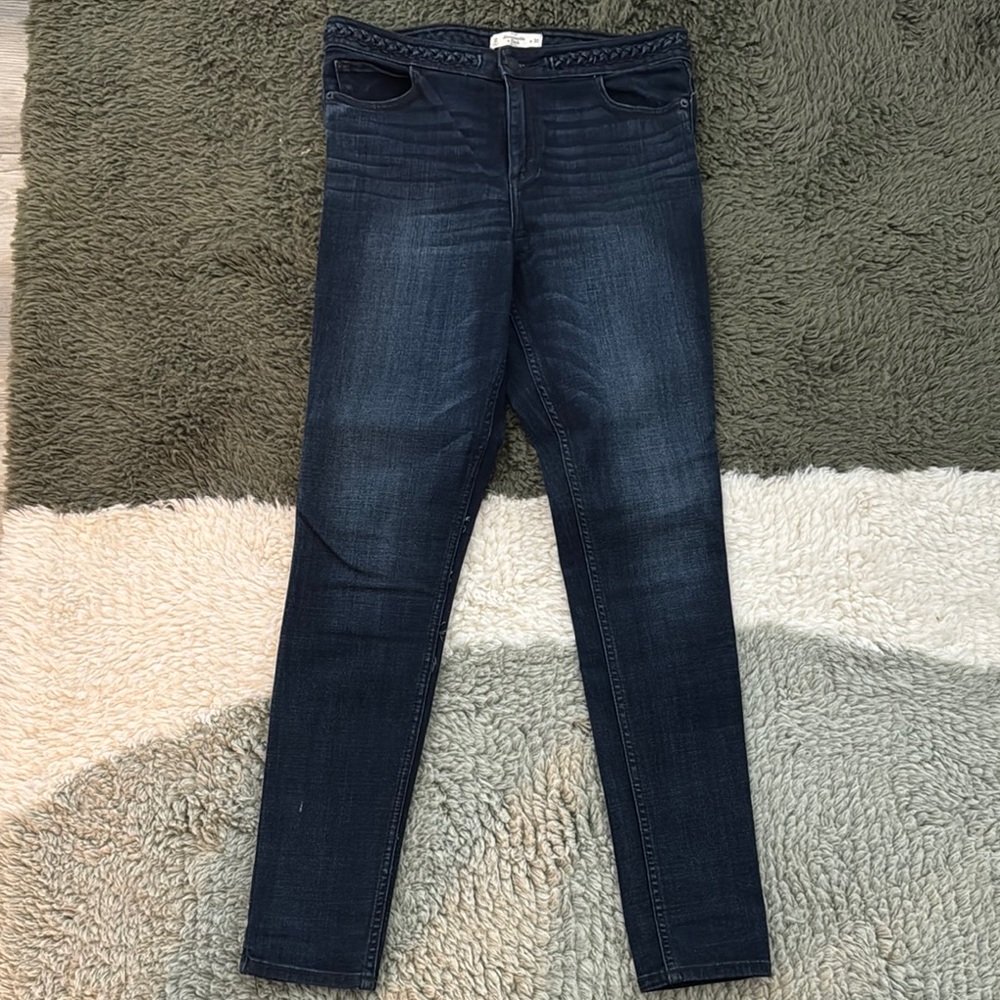 Women's Dark Blue Abercrombie Jeans